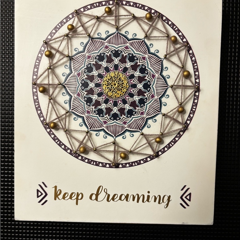 Mandala Wall Art with Inspirational Quote